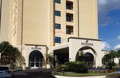 Locação flat alto padrão mobiliado 50mts no apart hotel araucária - ribeirão preto/sp