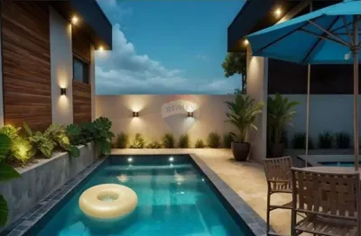 Casa térrea no Portal da Mata, em construção, entrega em Dezembro de 2025, com 3 suítes.