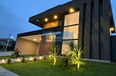 Maravilhosa casa em condomínio com 3 suítes e piscina