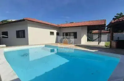 Linca casa com piscina, 3 dorm(1 suite), praia dos sonhos, itanhaém -sp