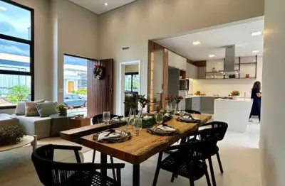 Casa de alto padrão em condomínio: 3 quartos, 3 suítes, 1 sala, escritório, 4 vagas, 192m² em indaiatuba-sp