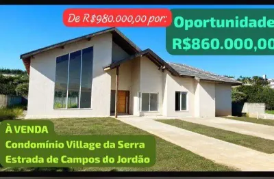 Casa em condomínio para venda em tremembé, loteamento comercial e residencial village da serra, 3 dormitórios, 1 suíte, 3 banheiros, 3 vagas