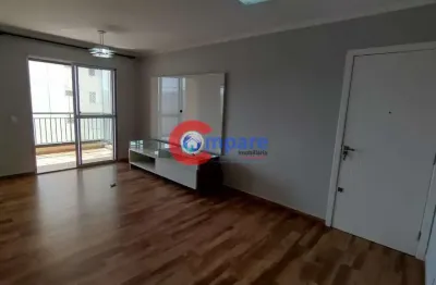 Apartamento para locação no flex guarulhos – 76 m² com 3 dormitórios, suíte, varanda envidraçada e