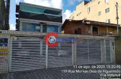 Sobrado à venda 2 quartos, 1 vaga, 80m², vila voturua, sao vicente - sp