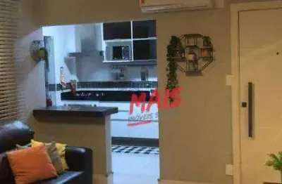 Apartamento com 2 dormitórios à venda, 90 m² - marapé - santos/sp