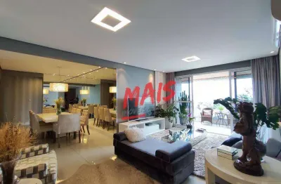 Apartamento com lazer, varanda, 3 suítes, à venda, 180 m² - ponta da praia - santos/sp