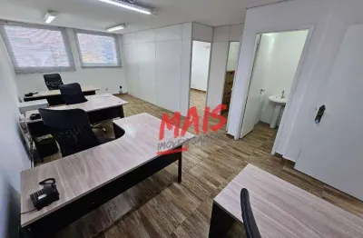 Sala comercial, reformada, com divisórias  - centro - santos/sp