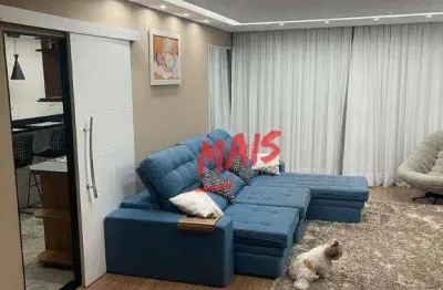 Apartamento com 2 dormitórios à venda, 105 m² - marapé - santos/sp