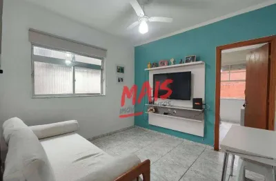 Apartamento com 1 dormitório para alugar, 40 m² por r$ 2.500/mês - gonzaga - santos/sp