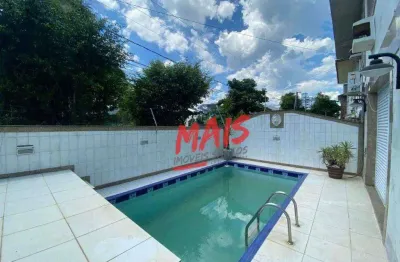 Sobrado de esquina, terreno 12x18m, piscina e 4 quartos, 277 m² - aparecida - santos/sp