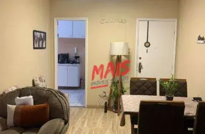Apartamento com 2 dormitórios à venda, 75 m²  - ponta da praia - santos/sp