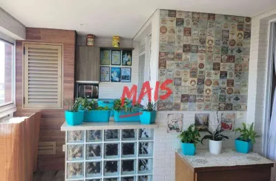 Ponta da praia; seminovo, planejado, varanda gourmet, 2 garagens!