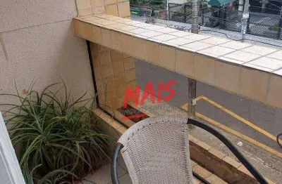 Apartamento com 2 dormitórios à venda, 60 m² - embaré - santos/sp