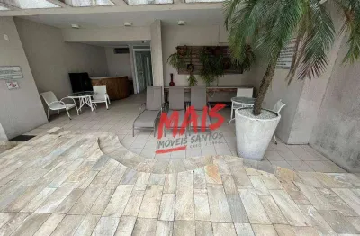 Apartamento com 2 dormitórios à venda, 83 m² gonzaga - santos/sp