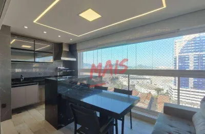 Apartamento com 3 dormitórios para alugar, 111 m²- ponta da praia - santos/sp
