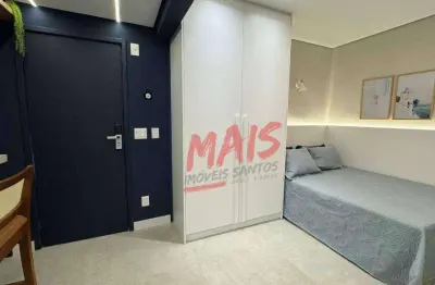 Kitnet com 1 dormitório à venda, 28 m² - josé menino - santos/sp