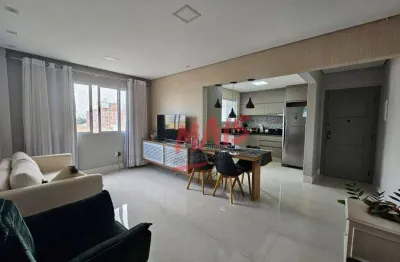 Apartamento com 2 dormitórios, 80 m² - aparecida - santos/sp