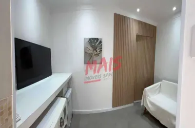 Apartamento com 1 dormitório à venda, 28 m² - ponta da praia - santos/sp