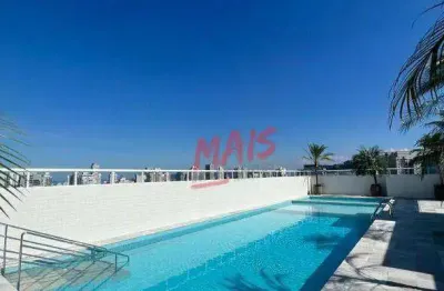 Apartamento com 3 dormitórios à venda, 81 m²  -boqueirão - santos/sp