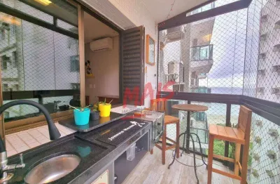 Apartamento com 3 dormitórios à venda, 177 m² por r$ 1.800.000,00 - boqueirão - santos/sp
