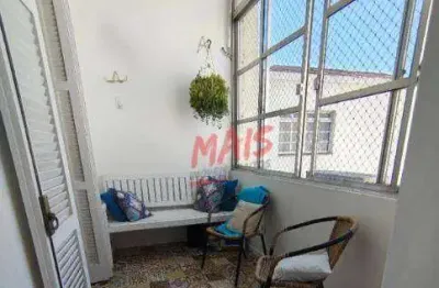 Apartamento com 3 dormitórios à venda, 102 m²  - gonzaga - santos/sp