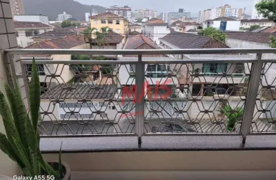 Apartamento com 2 dormitórios à venda, 90 m² por r$ 650.000,00 - campo grande - santos/sp