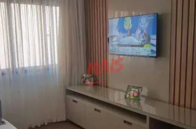 Apartamento com 1 dormitório à venda, 50 m²  - josé menino - santos/sp