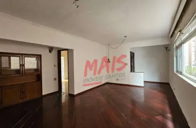 Apartamento quadra da praia, 3 quartos, à venda, 127 m² - boqueirão - santos/sp