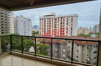 Apartamento com 3 quartos, 136 m² - venda ou aluguel - no embaré, santos/sp