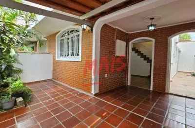 Sobrado com 3 dormitórios para alugar, 114 m² - Encruzilhada - Santos/SP