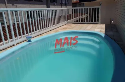 -sobreposta alta duplex, com piscina e 4 suítes, 240 m² - pompéia - santos/sp