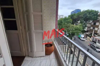 Apartamento com 3 dormitórios à venda, 116 m²  - campo grande - santos/sp