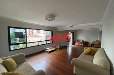 Apartamento com 4 dormitórios, 238 m² - boqueirão - santos/sp