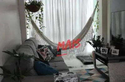 Apartamento com 2 dormitórios à venda, 75 m² - campo grande - santos/sp