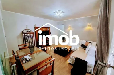 Apartamento no boa vista- são vicente, 2 quartos, próximo da praia, 1 vaga