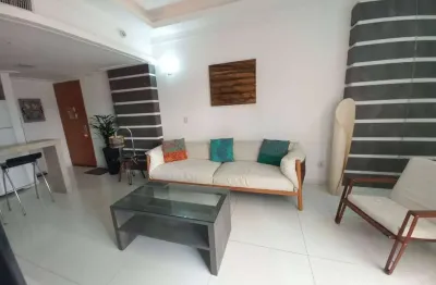 Flat de 2 quartos à venda com vista mar, lazer, mobiliado - Boqueirão, Santos/SP