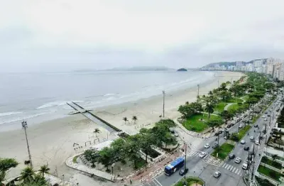 Apartamento 3 dormitórios com vista total do mar - embaré - santos