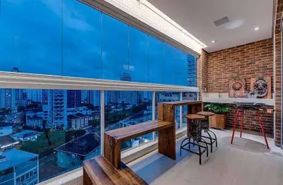 Apartamento 3 dormitórios 3 suítes 1 vaga varanda gourmet 1 quadra do mar