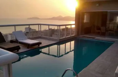 Cobertura duplex no Gonzaga – Santos, 420 m², vista panorâmica de 180º para o mar - Gonzaga - Santos/SP