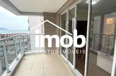 Apartamento vista mar com 3 dormitórios no josé menino - santos, sp
