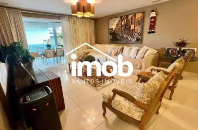 Cobertura de 3 suítes, próxima à praia, 330 m² - aparecida, santos/sp