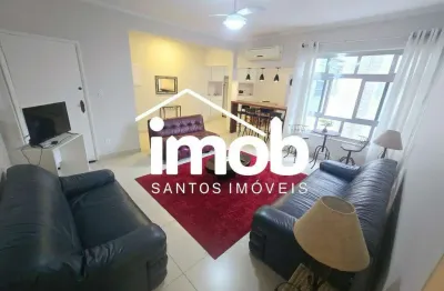 Apartamento de 2 dormitórios para alugar, mobiliado - gonzaga, santos/sp
