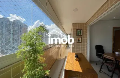 Apartamento à venda no gonzaga – andar alto com vista lateral para o mar!