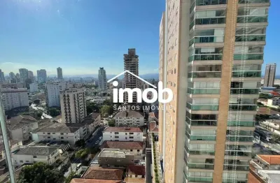 Apartamento na ponta da praia, 2 quartos (1 suíte), 1 vaga demarcada, lazer completo, andar alto, 78 m²