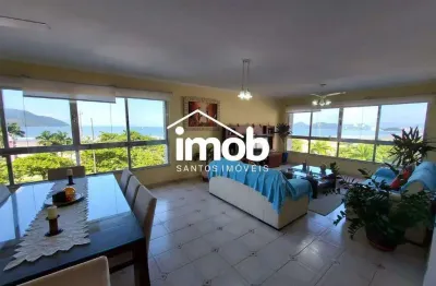 Apartamento vista mar com 3 dormitórios no boqueirão em santos/sp