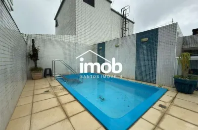 Apartamento (cobertura duplex) no embaré, 4 quartos (1 suíte), 2 vagas demarcadas, piscina