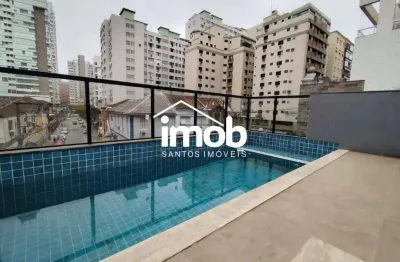 Comprar casa duplex sobreposta alta à venda no embaré - 50 metros da praia - vista para o mar