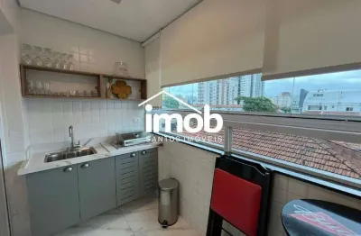Apartamento de 2 dormitórios à venda, porteira fechada, com vista livre e lazer, 60 m² - macuco, santos/sp