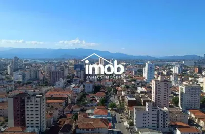 Venda - apartamento 1 dormitório - vista livre com lazer - embaré - santos