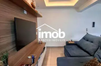 Apartamento de 2 dormitórios à venda, lazer completo, 69 m² - campo grande, santos/sp